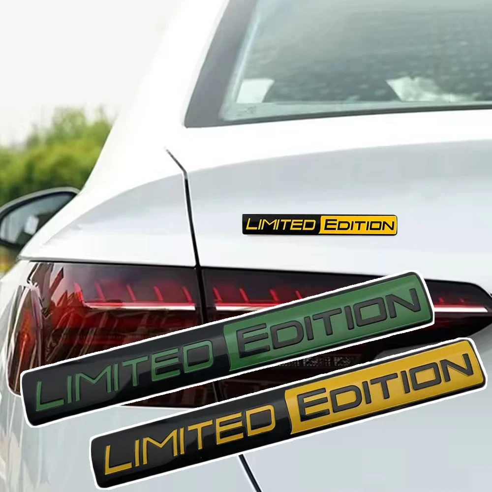 

2pcs Car Trunk Emblem Badge Decals Body Limited Edition Styling Stickers Fuel Tank 3D Decoration Aluminum Sticker Accessories