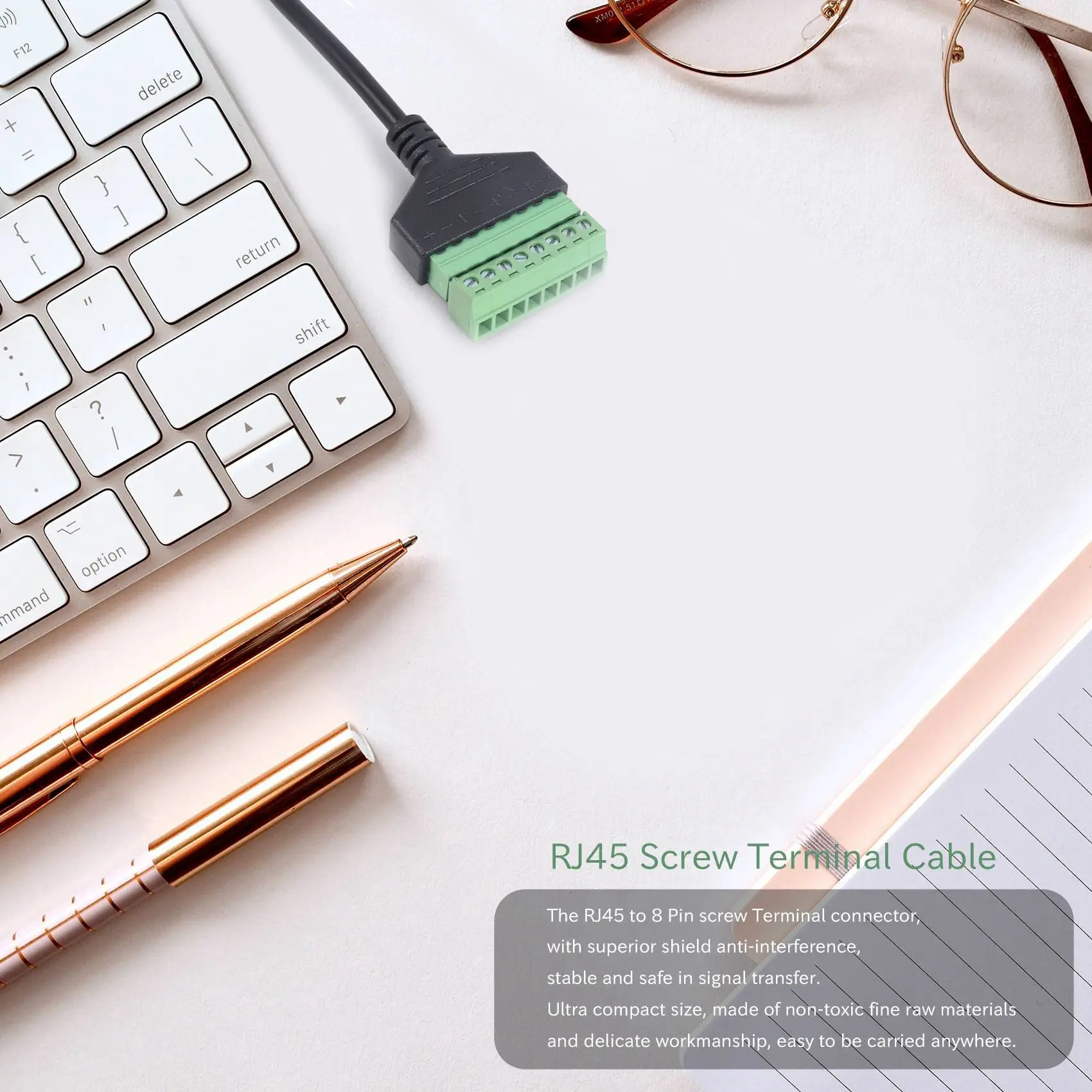 Cable de extensión RJ45 macho a 8 pines para Cat5/6/7, extensor Ethernet AV