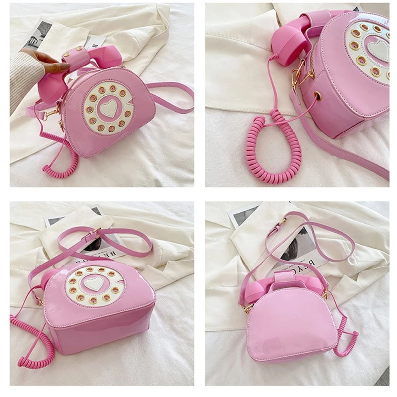 Borsa a tracolla in pelle PU a tracolla a forma di telefono da donna alla moda borsa Casual da donna Shopping Street School borsa a tracolla