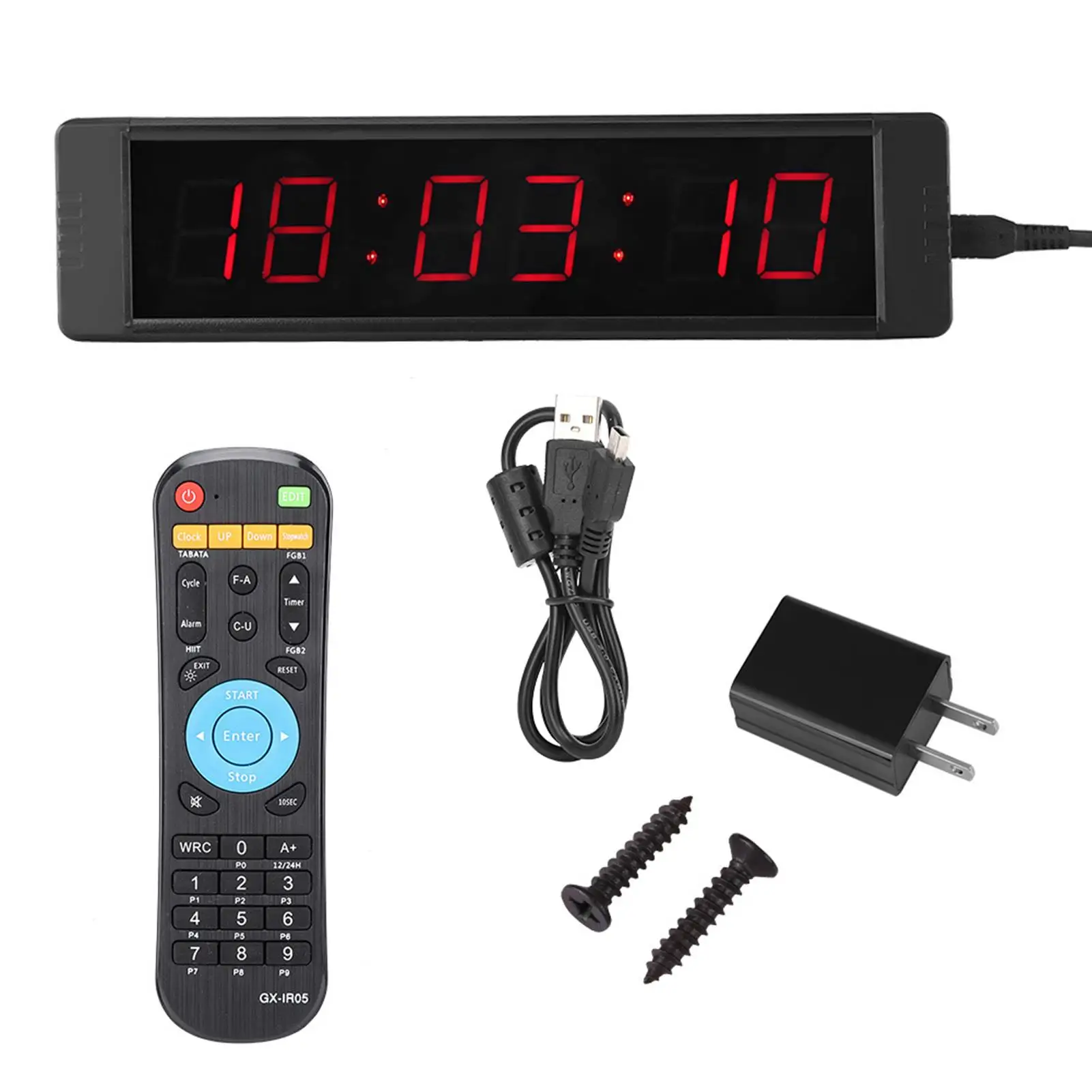 Smart LED Remote Control Wall Clock High Precision Timer Stopwatch Electronic Counter for gym Fitness Training Tool