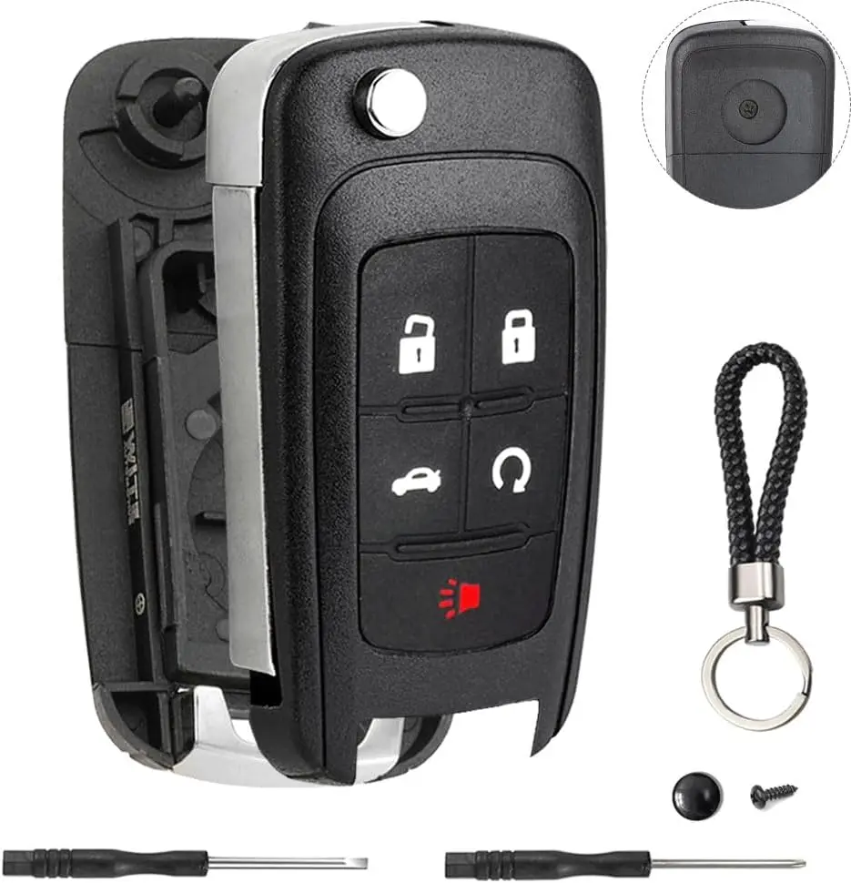 

5 Button Flip Key Fob Shell Replacement for Chevy Buick GMC 2010-2021 OHT01060512