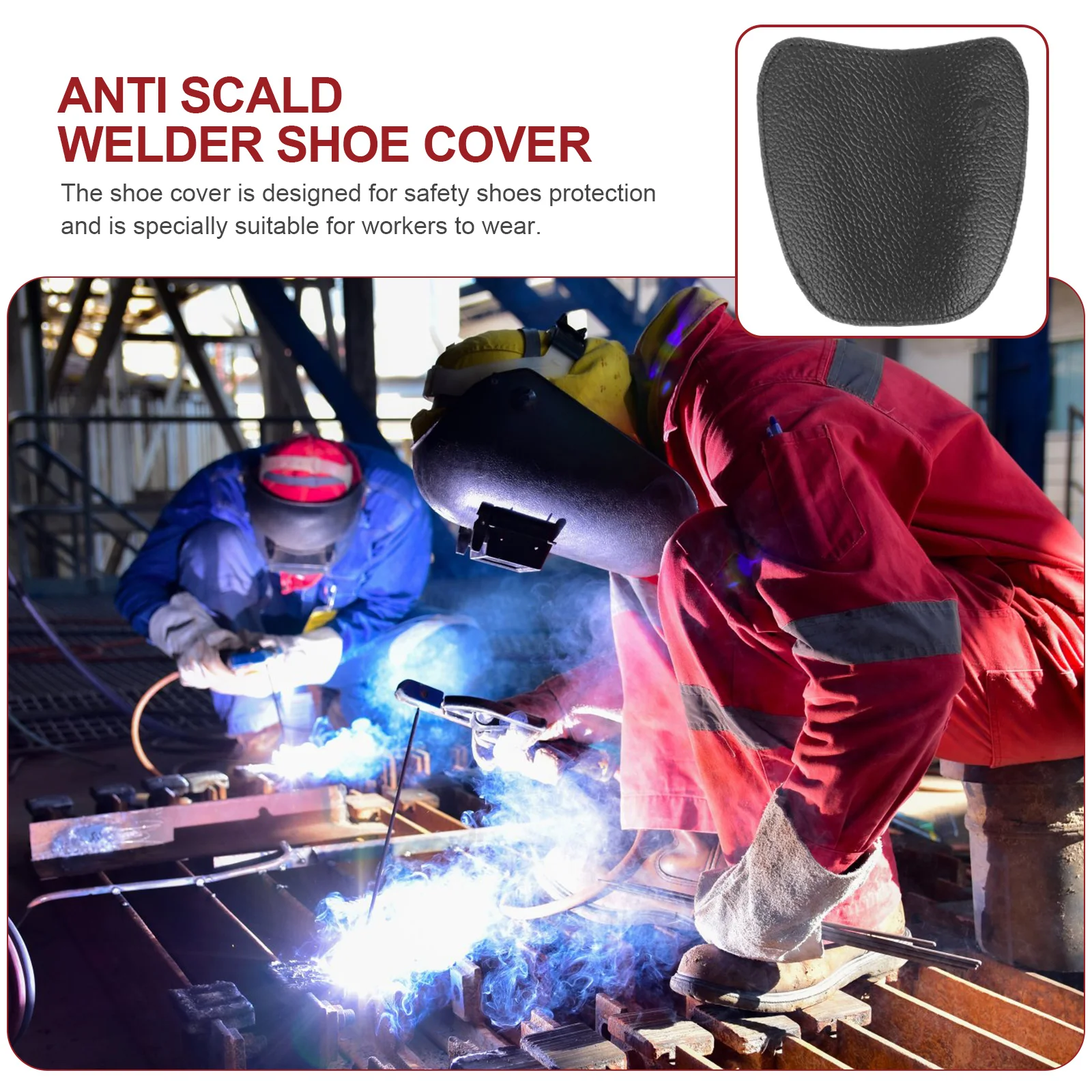 Anti-scald Shoe Cover Easy to Take off Covers for Work Boots Portable Indoor Cowhide Safety Shoes Anti-smash Cattlehide