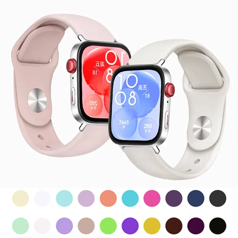 Spor StrapFor Huawei İzle FIT 3 Band smartwatch silikon resmi 1:1 correa için Huawei izle fit3 2024 watchband aksesuarları