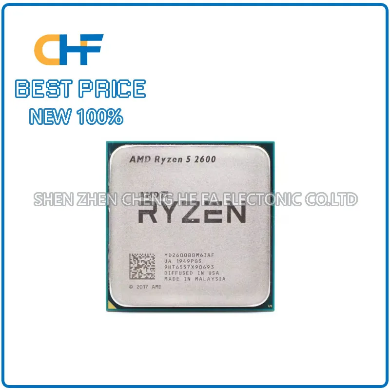 

Процессор Ryzen 5 2600, 6 ядер, 12 потоков, 3.40 ГГц, 65 Вт, интерфейс AM4
