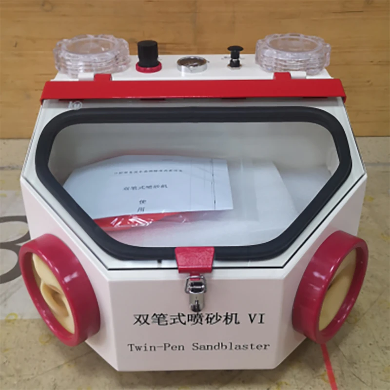 Twin Pen Dental Air Prophy Polisher Sandblasting Machine Dental Lab Equipment Dental Sandblasting Machine