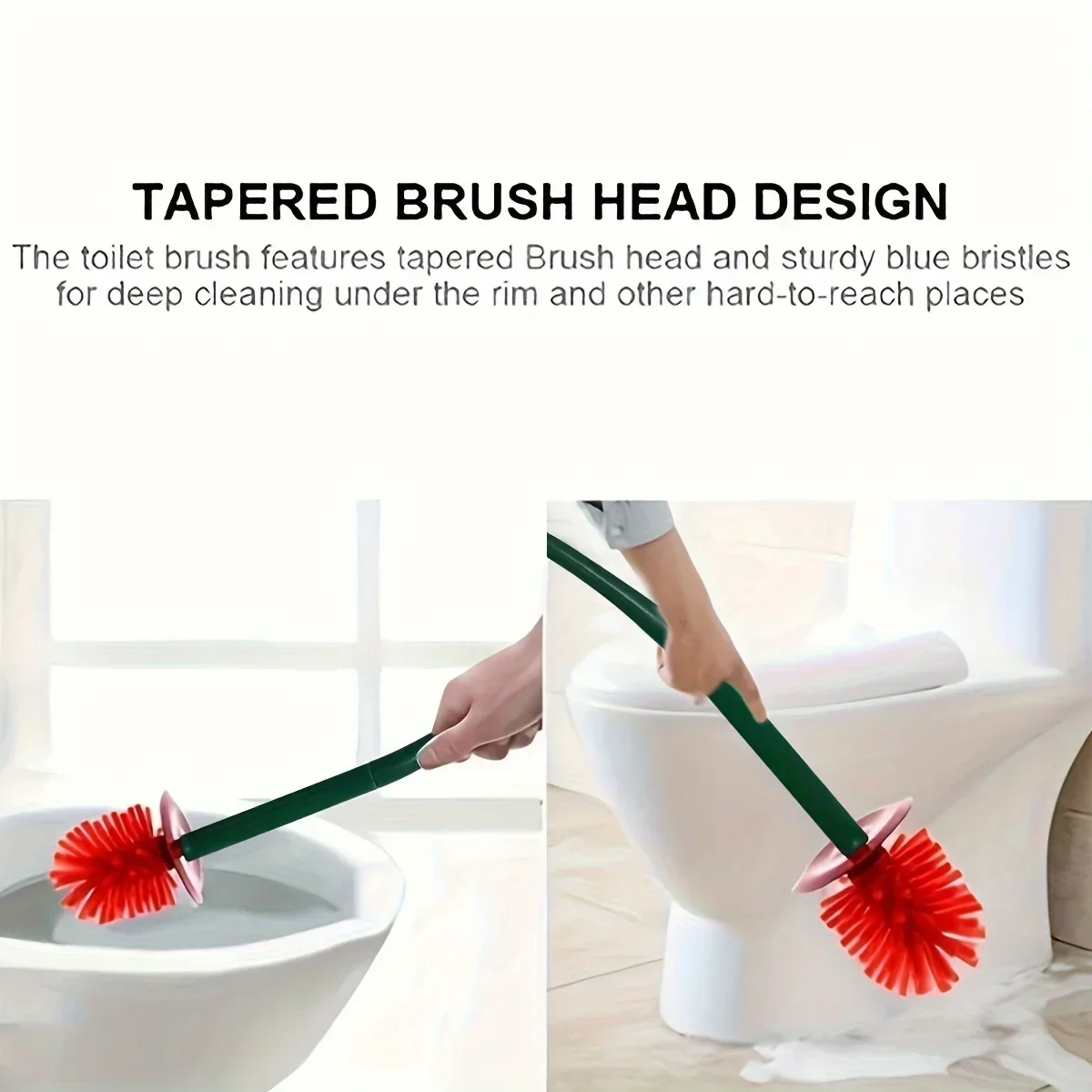 1pc Cute Cherry Toilet Brush Holder Set, Bathroom Lavatory Long Handle Toilet Bowl Brush Cleaner, Cleaning Brush Bathroom