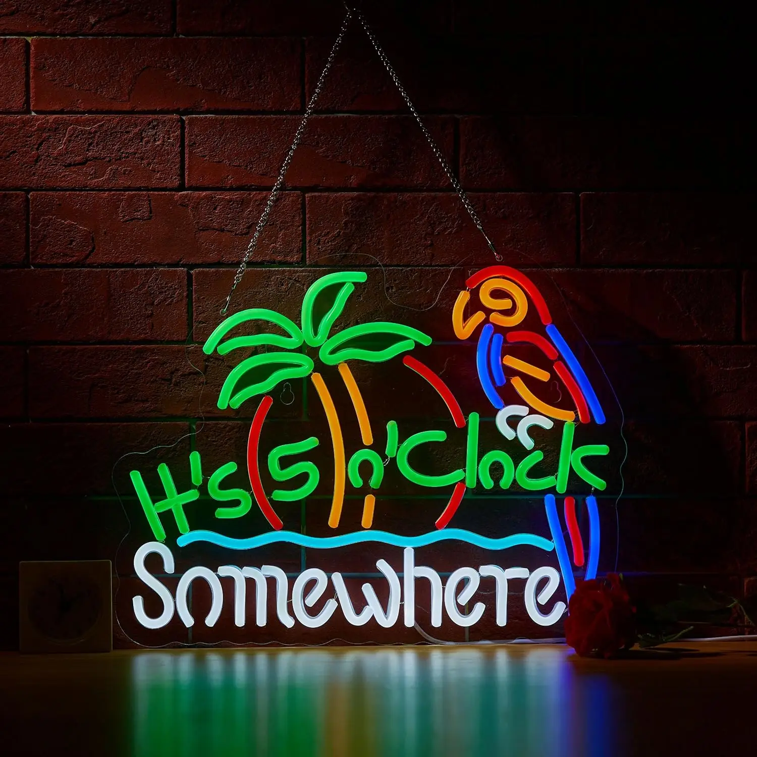 

"It's 5 00 O'clock Some Where" Neon Sign USB Powered LED Light for Beer Bar Restaurant Hotel Party Decor Business Art Wall Light