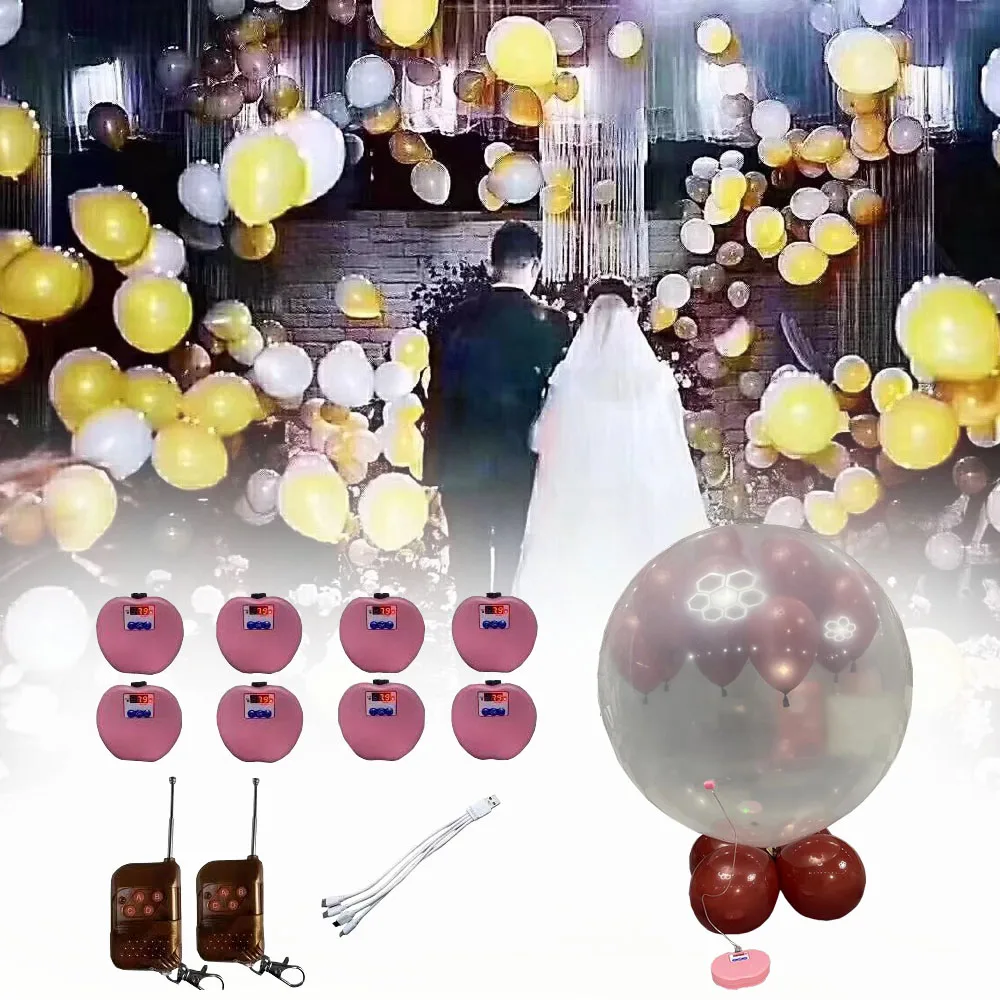 

Remote Control Balloon Poppers 2 4 8 10 12 Cues Explode Balloons for Wedding Birthday Marriage Stage Exploder Kit