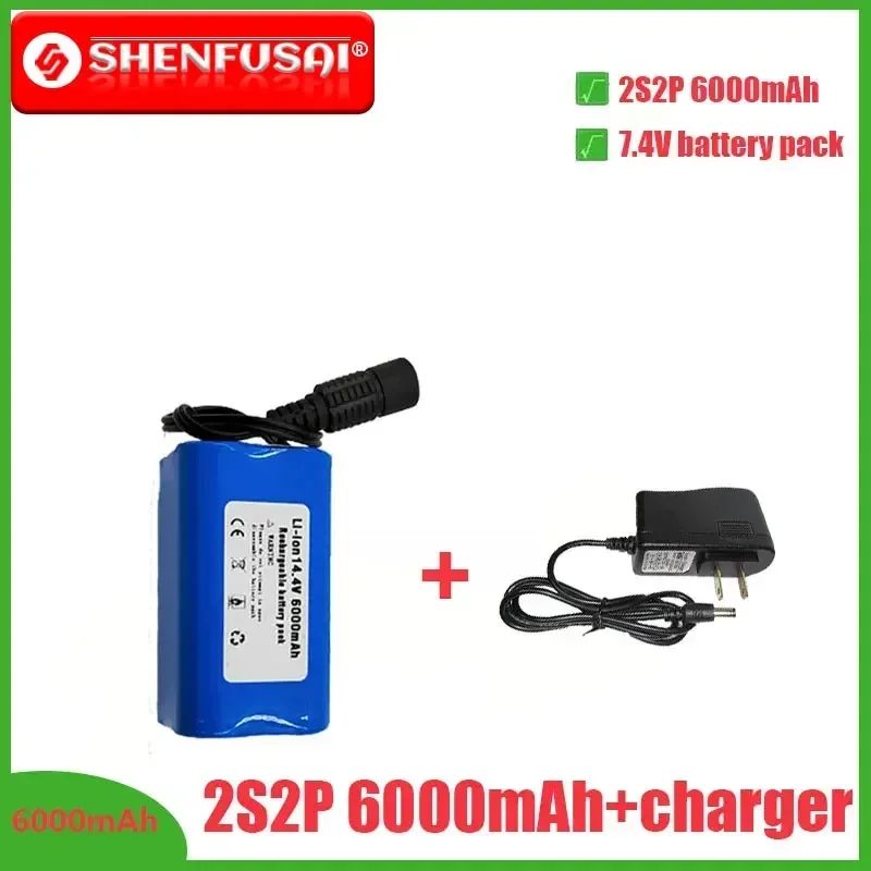 

7.4V 12000Mah 6000Mah Battery For T188 T888 2011-5 V007 C18 H18 So on Remote Control RC Fishing Bait Boat Parts 1/3pcs