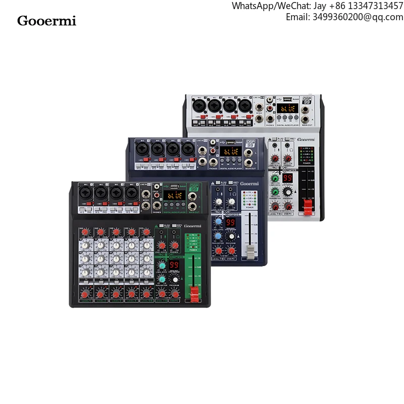 

Профессиональный портативный микшерный пульт FX10 с Bluetooth и USB-входом для записи и прямой трансляции