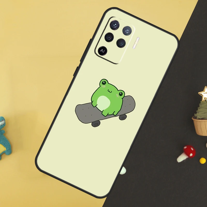 الضفدع لوح التزلج لطيف Kawaii الحال بالنسبة ممن لهم A5 برو A6 A15 A16 A76 A96 A17 A57 A98 A58 A78 A18 A38 A54 A74 A94 A40 A60 A80 #6