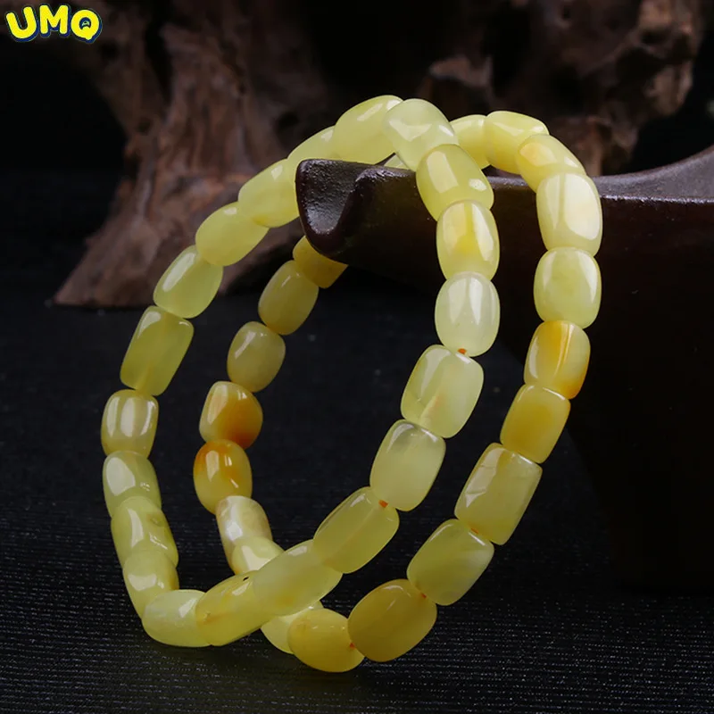 

Honey Wax String Natural Chicken Oil Yellow White Flower Amber with Style Bracelet Diy Jewelry Bucket Beads Scattered