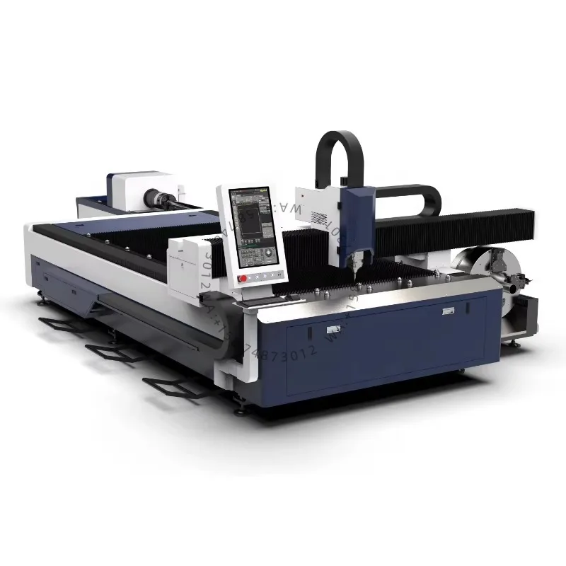 LONWILL 6000W High Safety Level 1500mm*3000mm 4-Axis Customized Multifunctional Las erCutting Mach ine Metal Pipes Sheets Cypcut