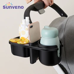 Sunveno-portavasos multifuncional 3 en 1 para cochecito de bebé, soporte Universal para teléfono y aperitivos, accesorios para cochecito