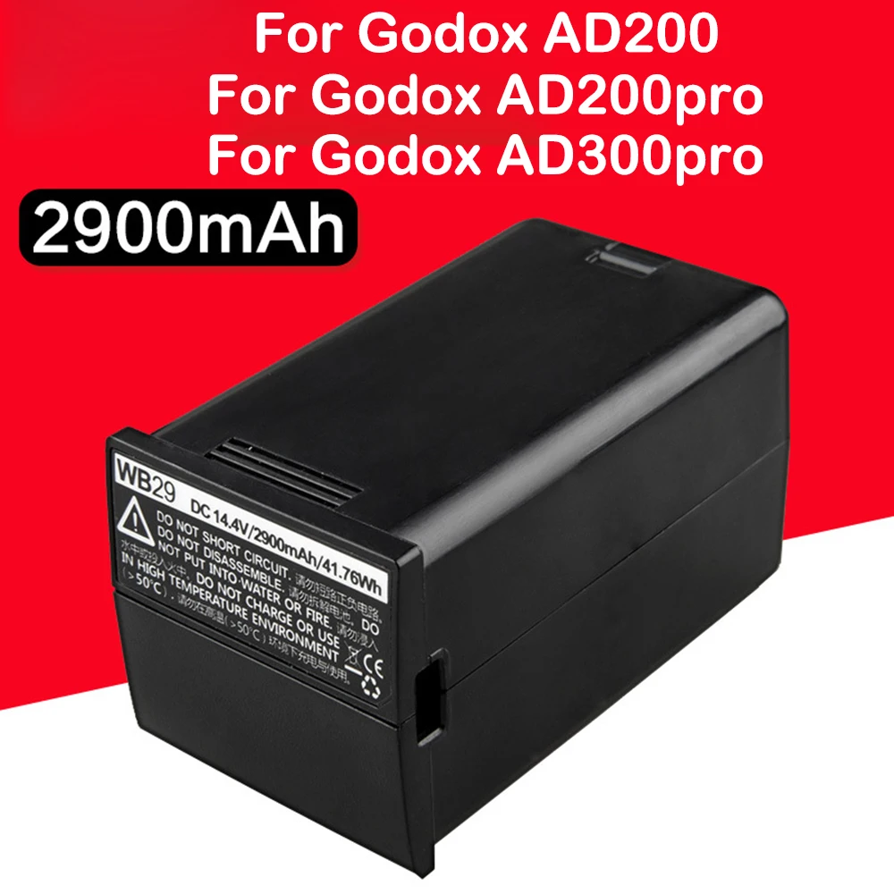 Godox Ad300 Pro Wb29A Wb29 Lithium Batterie Pour Ad200 Pro Ad200