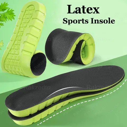 Semelles intérieures de sport élastiques en Latex pour chaussures de basket-ball, semelles de course respirantes et absorbant les chocs pour la fasciite plantaire, Support de voûte plantaire