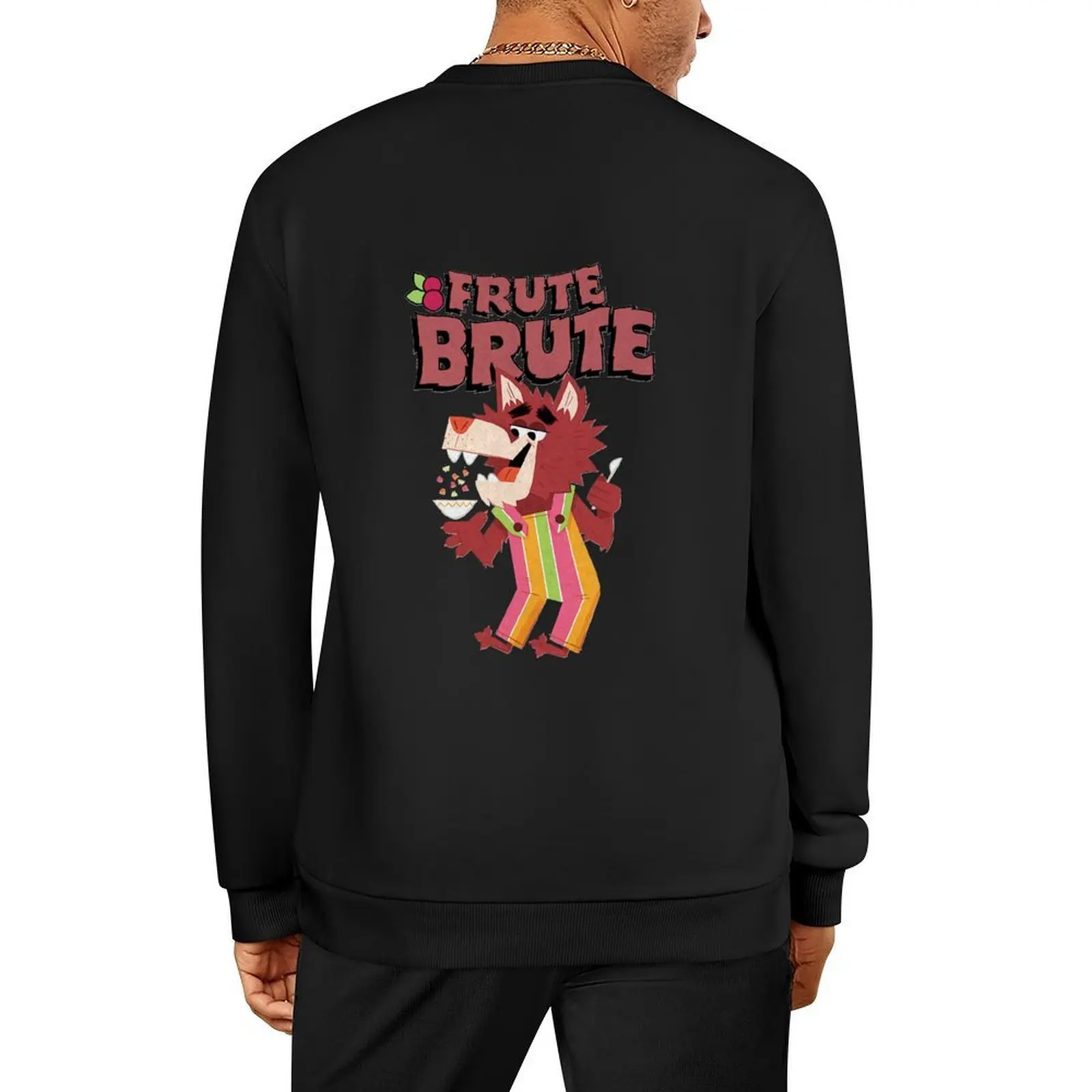 

Classic 70s Frute Brute Werewolf Monster Cereal Mascot and Logotype Pullover autumn jacket men men sweatshirt