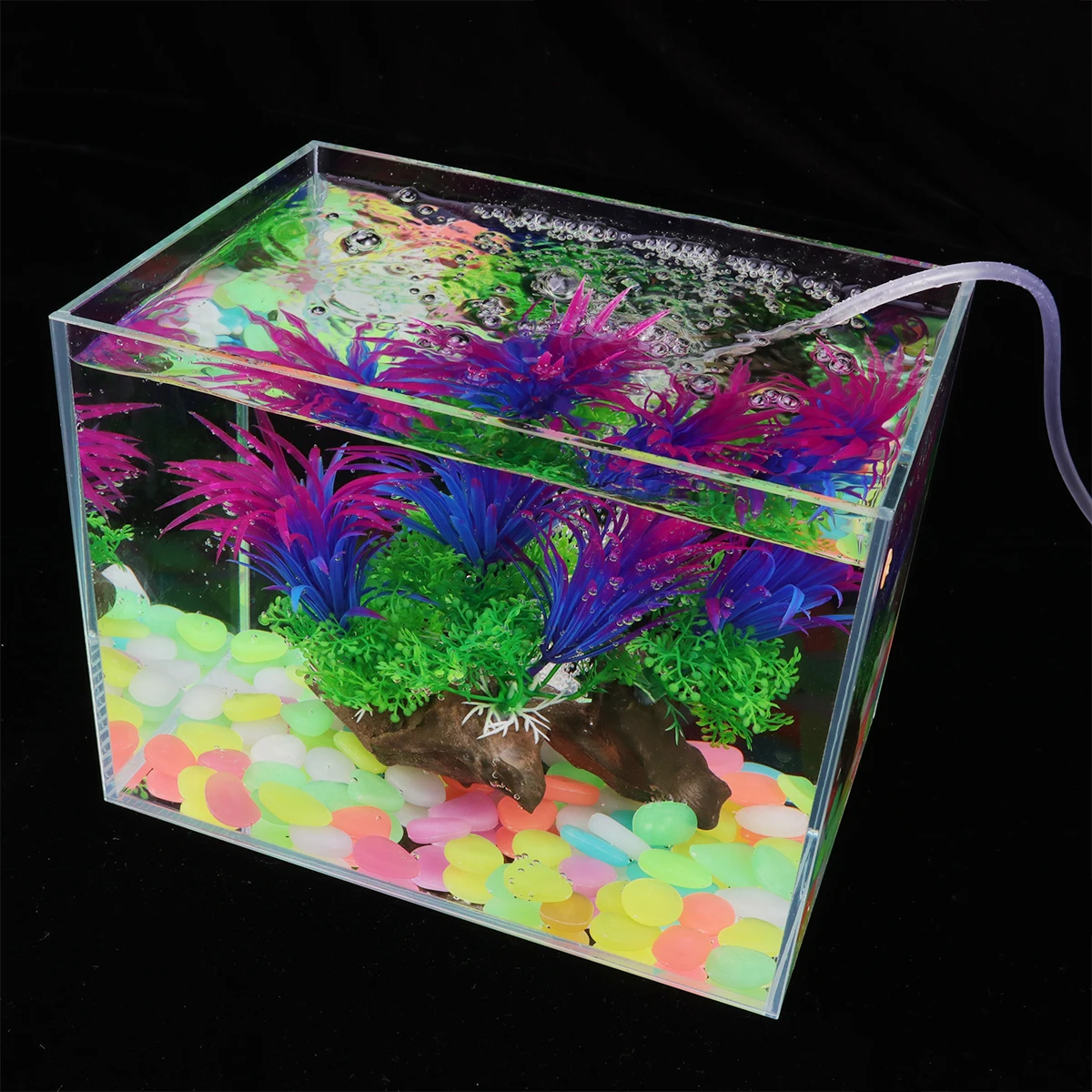 

aquarium Fish Tank Plants Artificial Green Water Ornaments For Fish Tank Reptile Feeder Box Decor Safe Non-Rotting Algae