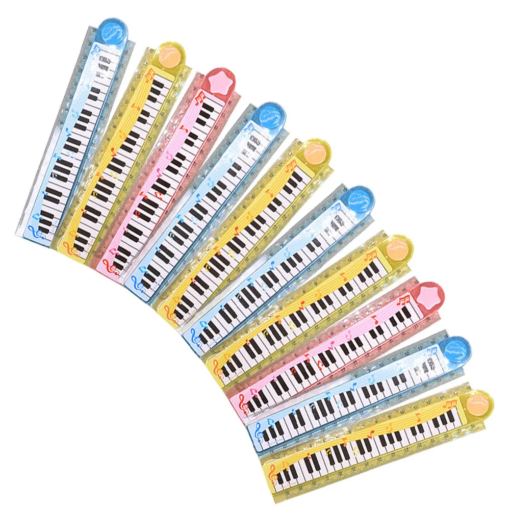 20pcs Foldable Kids Reusable Straight Ruler For School Student Portable Children Cartoon Ruler Learning Supplies Drawing Tool