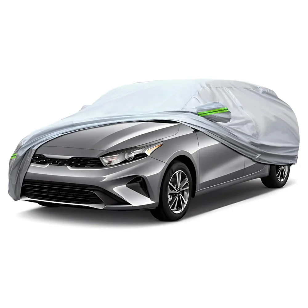 

Full Car Cover Outdoor Thicked All Weather Cover Sunshield Waterproof Snow Proof UV Proof Scratch Proof Fits Sedans up 178-189