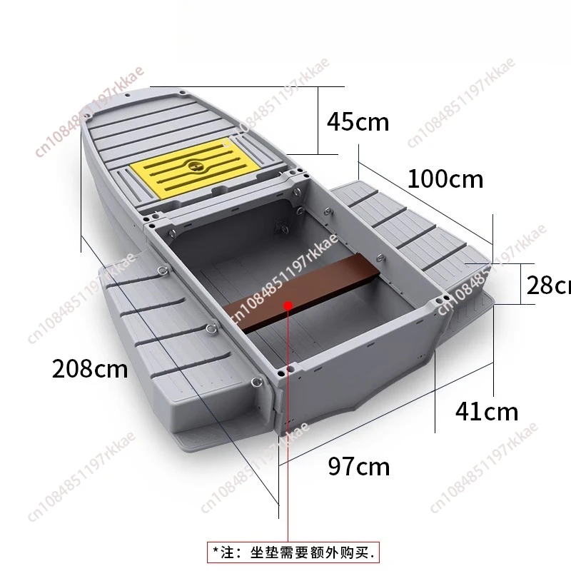 

Автомобильная складная пластиковая лодка ПЭ Пластиковая складная лодка 2,1 м Рыболовная лодка