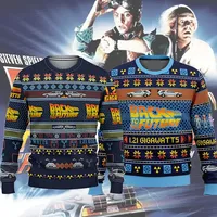 Back to the Future Movie Merry Christmas 2026 New Fashionable Harajuku Ugly Christmas Gift Cartoon Men and Women Hoodies
