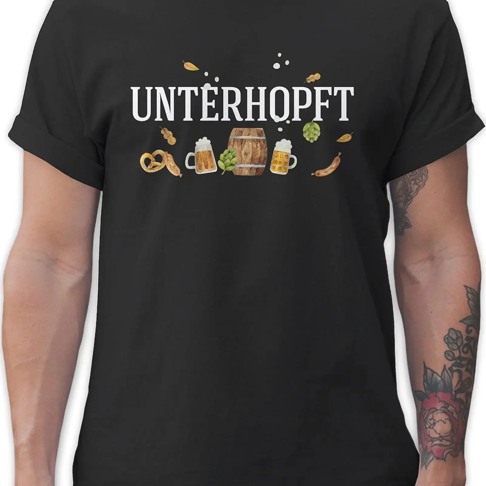 T Shirtracer Men's Shirt Oktoberfest Compatible Chronically Under Hopped Day Beer Brewer Malt vintage Washed Stylish Slightly