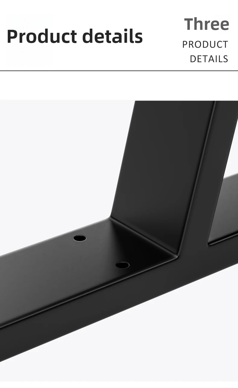 Iron Art Support Feet High-Temperature Painted Bar Stand Single-Side Table Legs Stable Heavy-Duty Table Parts Contemporary Style