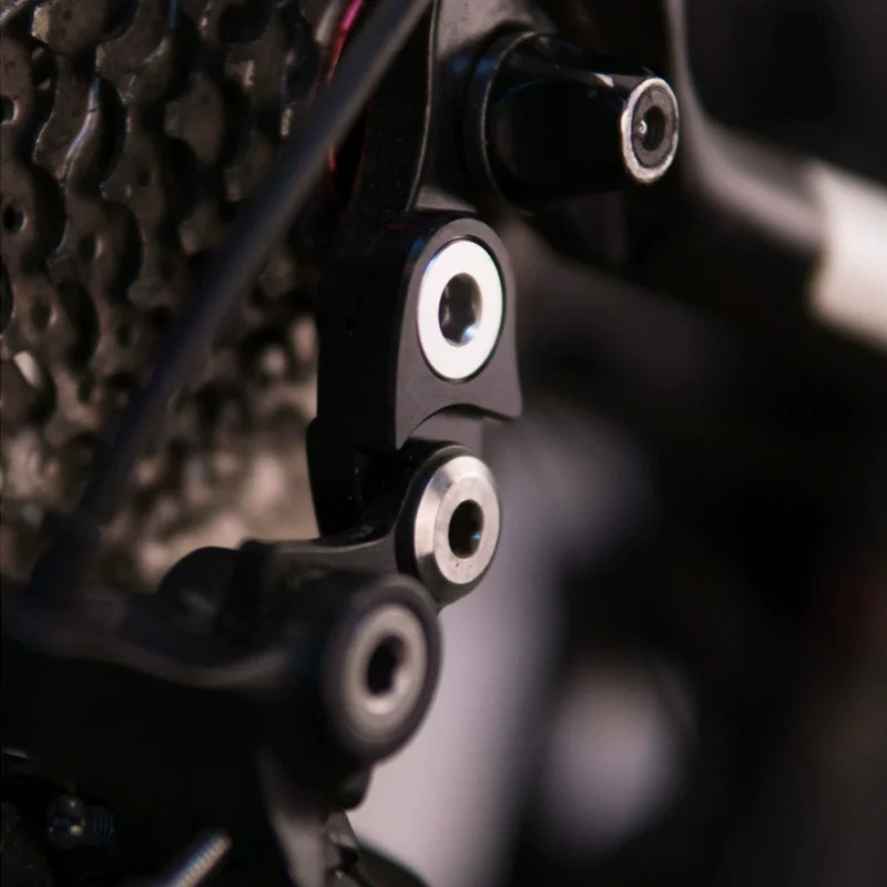 1 قطعة الألومنيوم الخلفي Derailleur شماعات تمديد موسع ل الطريق الدراجة الجبلية الدراجات الإطار والعتاد الذيل هوك جزء متوافق #3