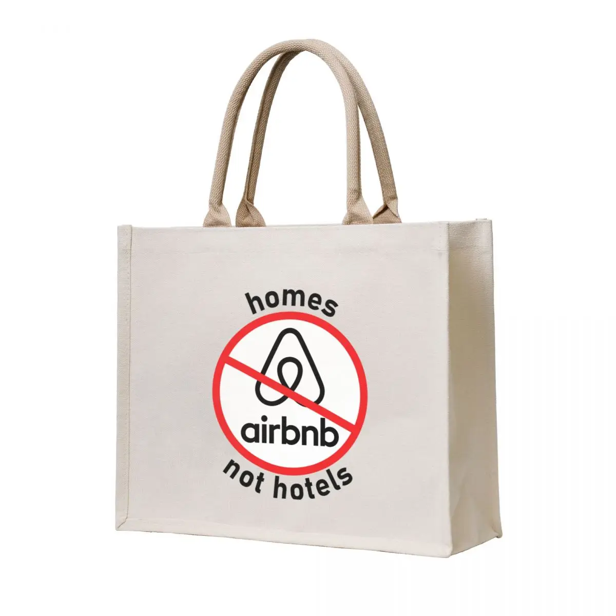 

Anti Airbnb Houses not hotels Tote Bag woman shopping bag eco pack Women's shopper Cloth bags