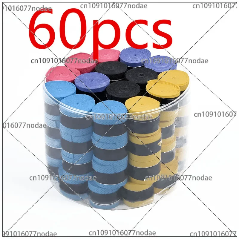 60Pcs Dry Tennis Racket Grip Anti-skid Sweat Absorbed Wraps Taps Badminton Grips Racquet Vibration Overgrip Sweatband Hot Sports