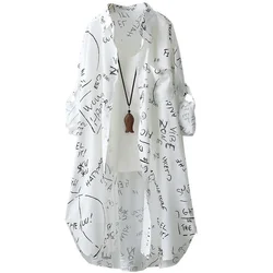 Summer Thin Long Shirt Joker 2024 Medium Long Long-Sleeved Shirt Cardigan New Outerwear Temperament Ladies Shirt Dress