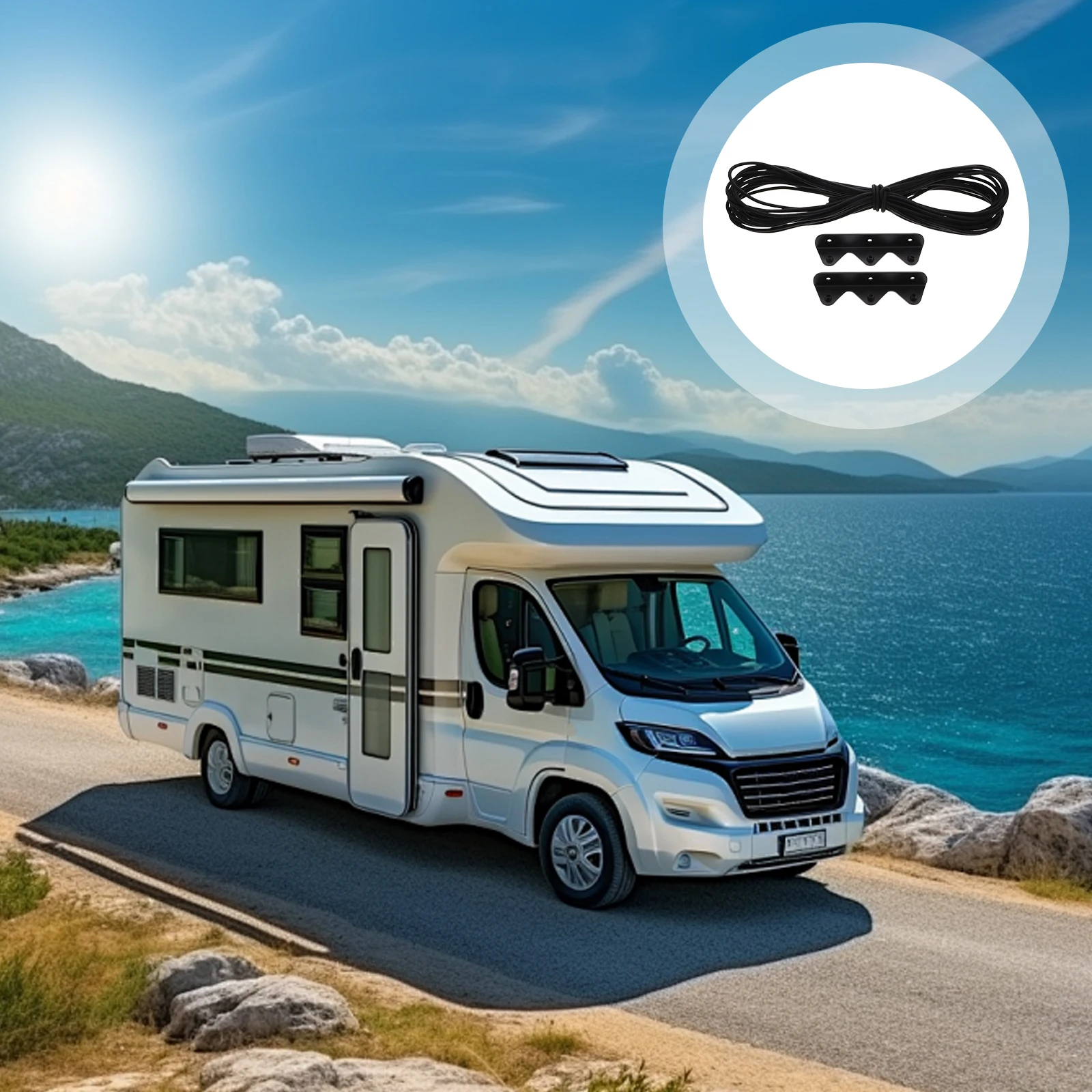 

Elastic Rv Shelf Safety Rope Anti Falling Guard Straps for Cabinets Camper Trailer Motorhome Accessories Camper Awning Parts