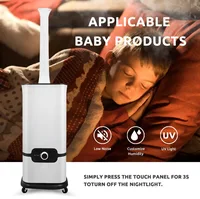 Humidificateur d'air industriel à ultrasons, 16L, 100-240V, brume de supermarché commerciale muette, brumisateur, vaporisateur 3
