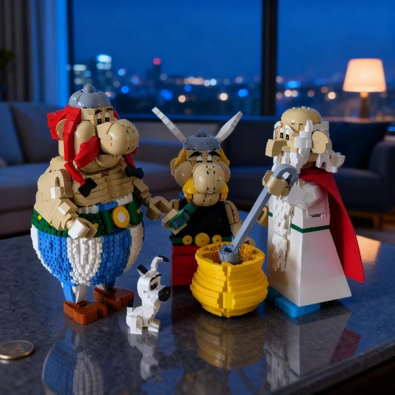 

4241pcs MOC Obelix Asterix Panoramix/Getafix/Miraculix Model Building Blocks DIY Gift Creative Collectible Display Decor Toy