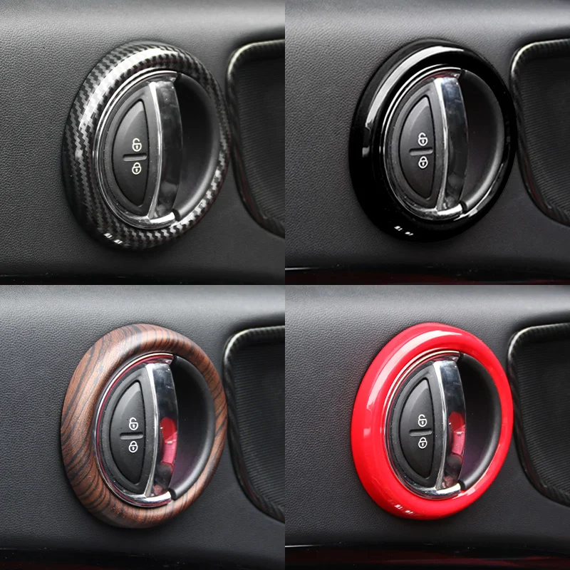 4pcs Car Inner Door Handle Decorative Ring Sticker ABS Plastic For Mini Cooper F60 Door Handle Outer Ring Sticker Car Styling