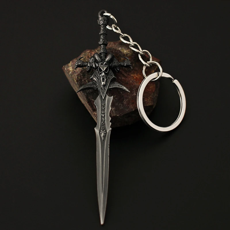 9cm world of warcraft germourne arma jogo periférico chaveiros liga espadas modelo metal artesanato figuras de ação presentes brinquedos meninos