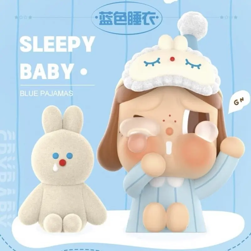 

Genuine POPMART Crybaby Blue Pajama Hang Card Figure Decorative Ornament Holiday Surprise Gift For Adult Collector Ornament