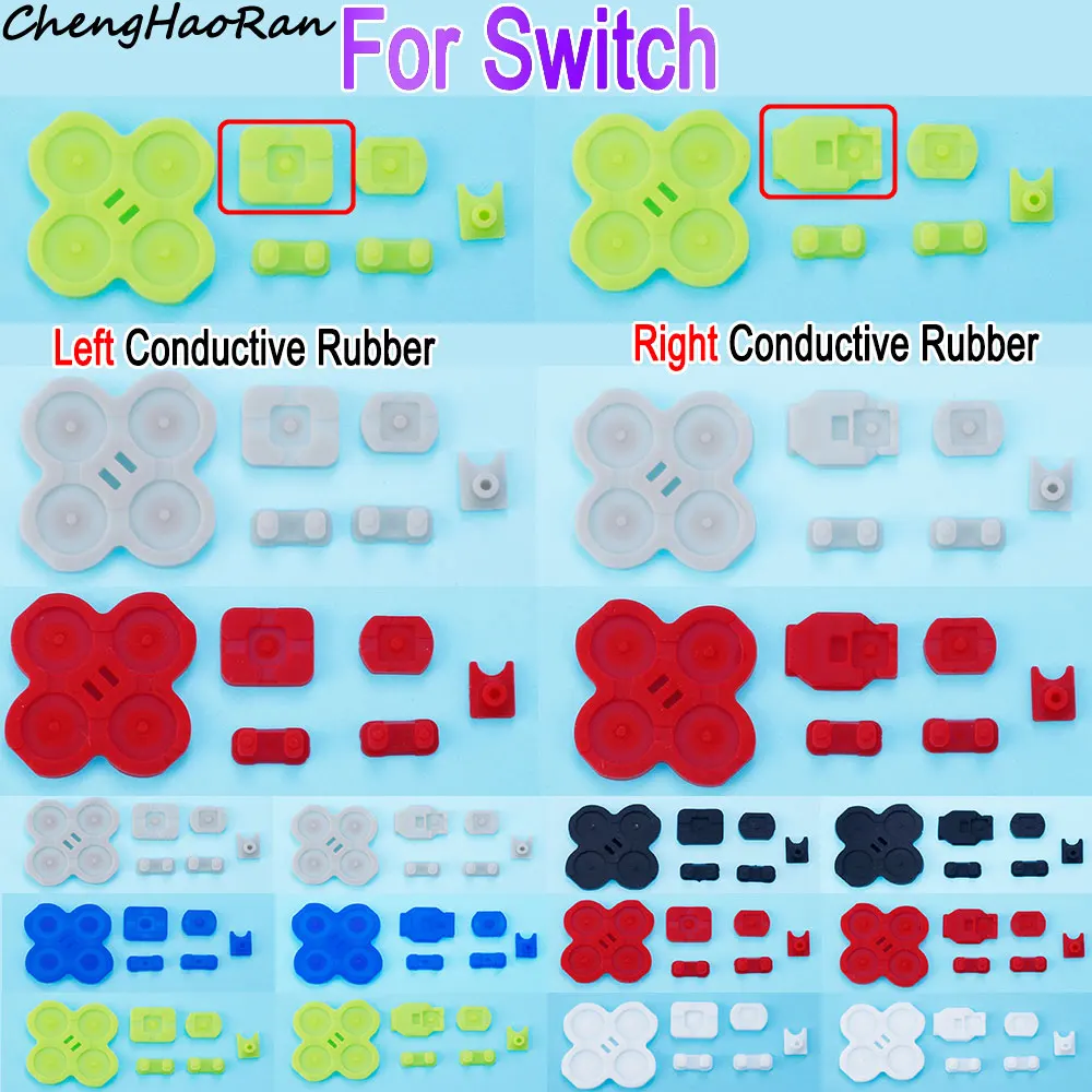 1 Satz für Schalter ns joy-con links rechts Controller leitfähiges Gummi Silikon Button Pad Kit für Joycon Ersatzteil – Detail 1