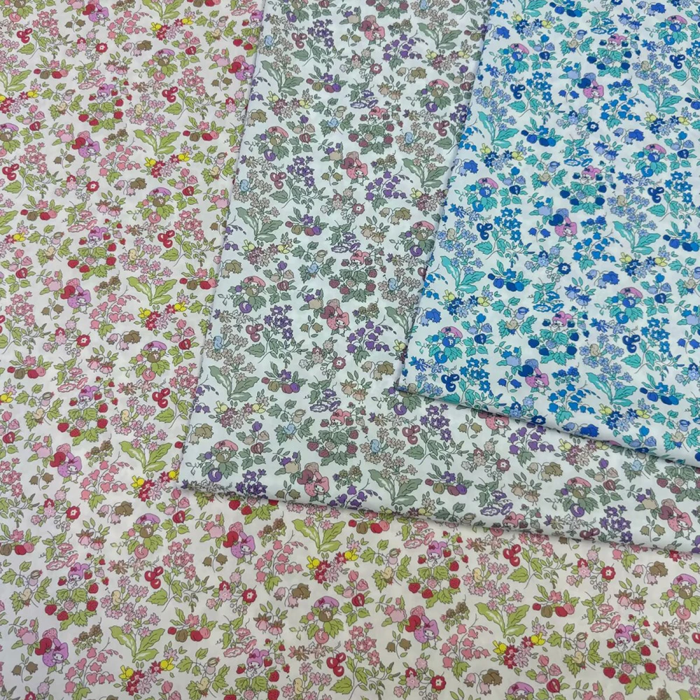 Chainho,Digital Print Plain Weave Poplin Cotton Fabric,High Density,DIY Quilting Sewing Material,Patchwork Cloth,4 Sizes,26PC50
