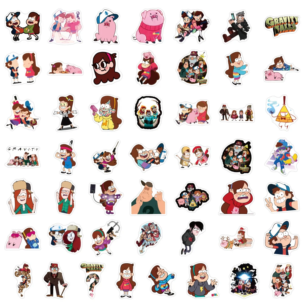 10/30/50/100pcs Cute Disney Cartoon Gravity Falls Stickers Cartoon Kids Decals Toy Phone Water Bottle Guitar Funny Anime Sticker