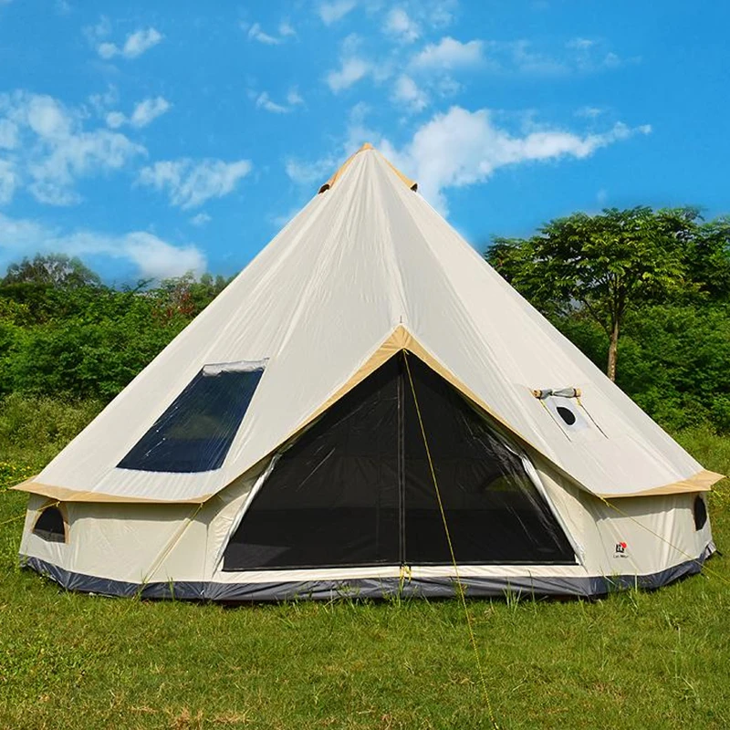 8-12 Person 500*500*300CM Mongolia Yurt Family Travel Hiking Anti Mosquito Sun Shelter Awning Gazebo Beach Outdoor Camping Tent