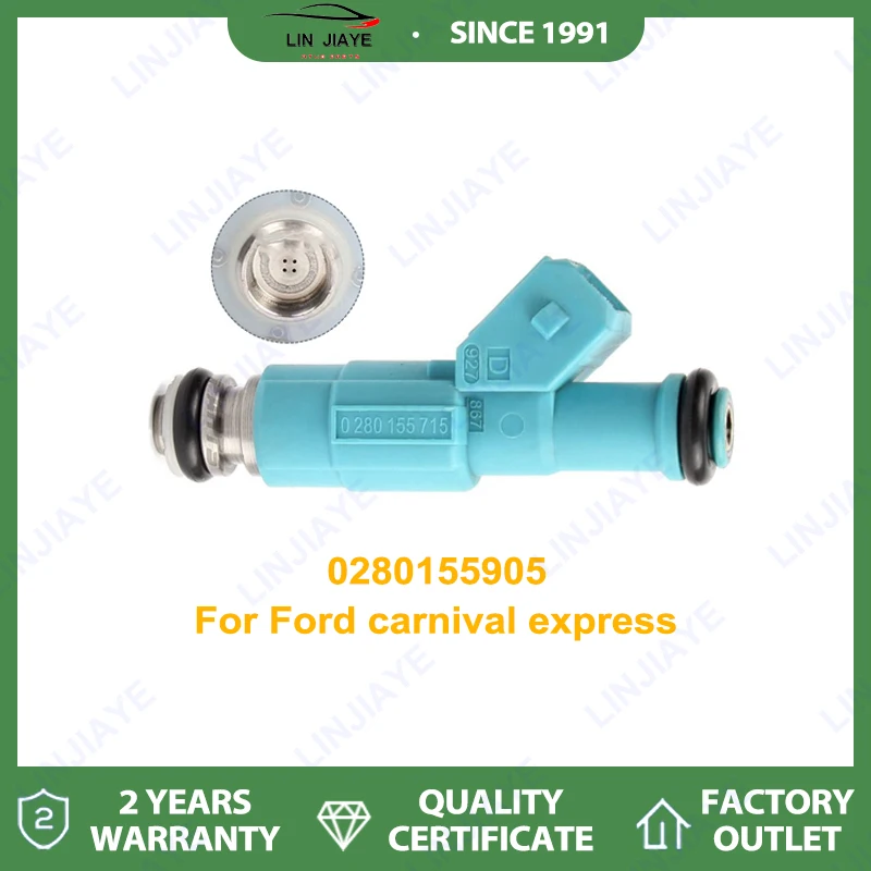 

1/4 шт. 0280155905 топливная форсунка для Ford Courier 1.3i/Fiesta/Ka 1.0L OEM прямая посадка высокоточная топливная совместима с этанолом