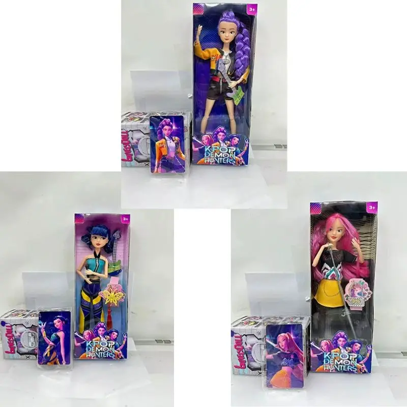 

Kpop Demon Hunters Doll Toys Rumi Mira Zoey Action Figure Toy Beautiful Princess Baby Girl Plastic DIY Toy for Girls