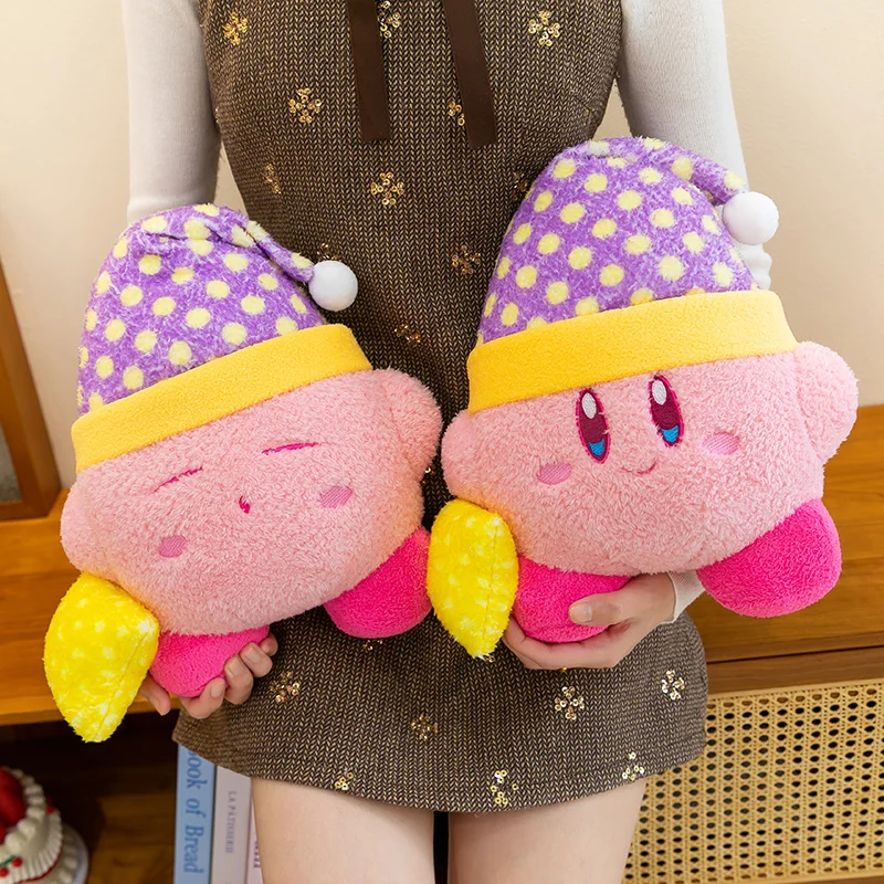 

Большая плюшевая игрушка-подушка Кирби из серии «Аниме Звездная ночь», розовая, пушистая, в виде животного, для декора комнаты, подарок для детей