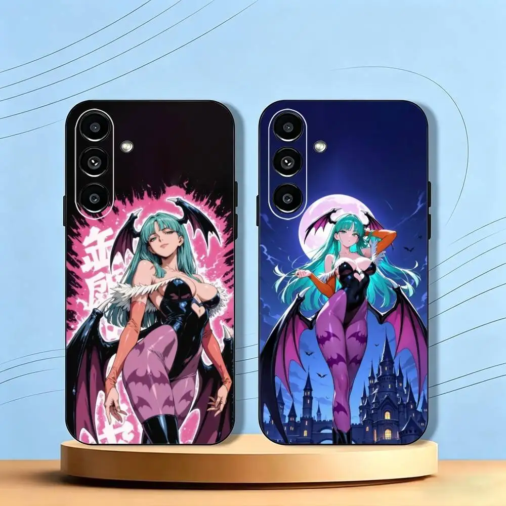Darkstalkers Morrigan Aensland Phone Case Black Silicone Soft For Samsung Galaxy A73,A72,A71,A70,A53,A52,A51