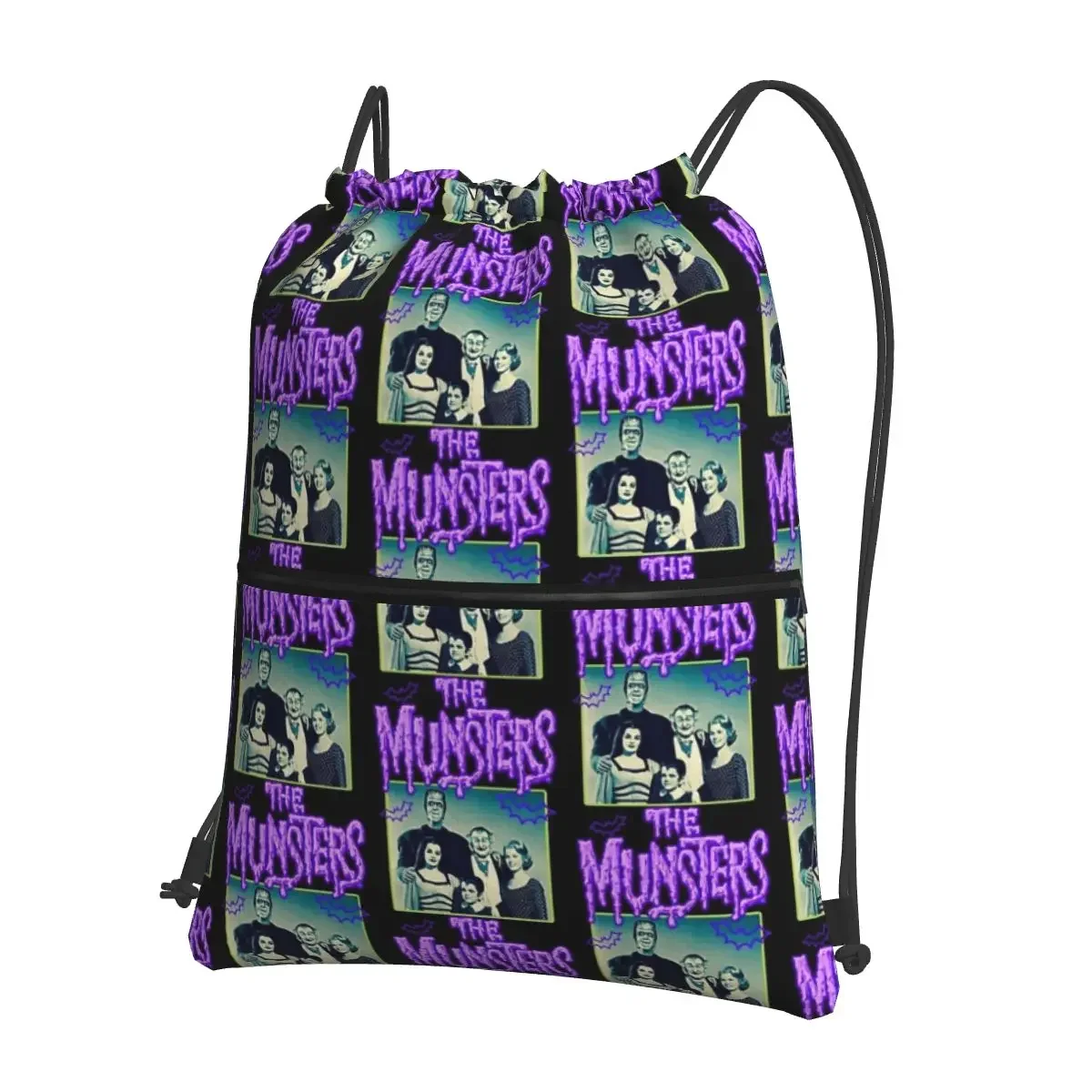 The Munsters-mochila portátil con cordón para estudiantes, bolsa de almacenamiento con bolsillo, a la moda, para la escuela