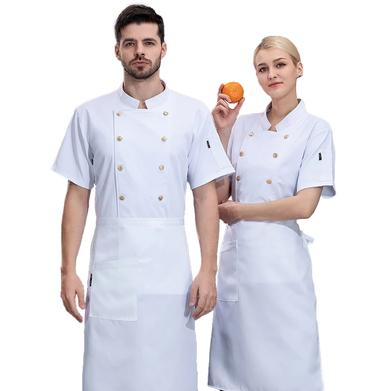 High Quality Head Chef Coat Professional Kitchen Cooking Shirt Restaurant Cook Jacket Cafe Bakery Food Service Waiter Uniform