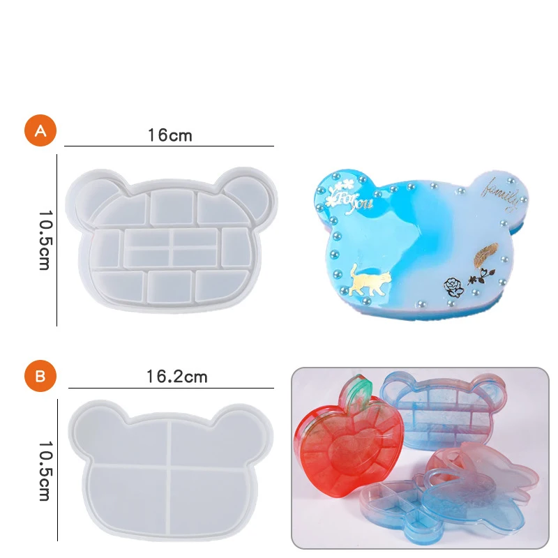 

DIY handmade teddy bear storage box mold silicone mold