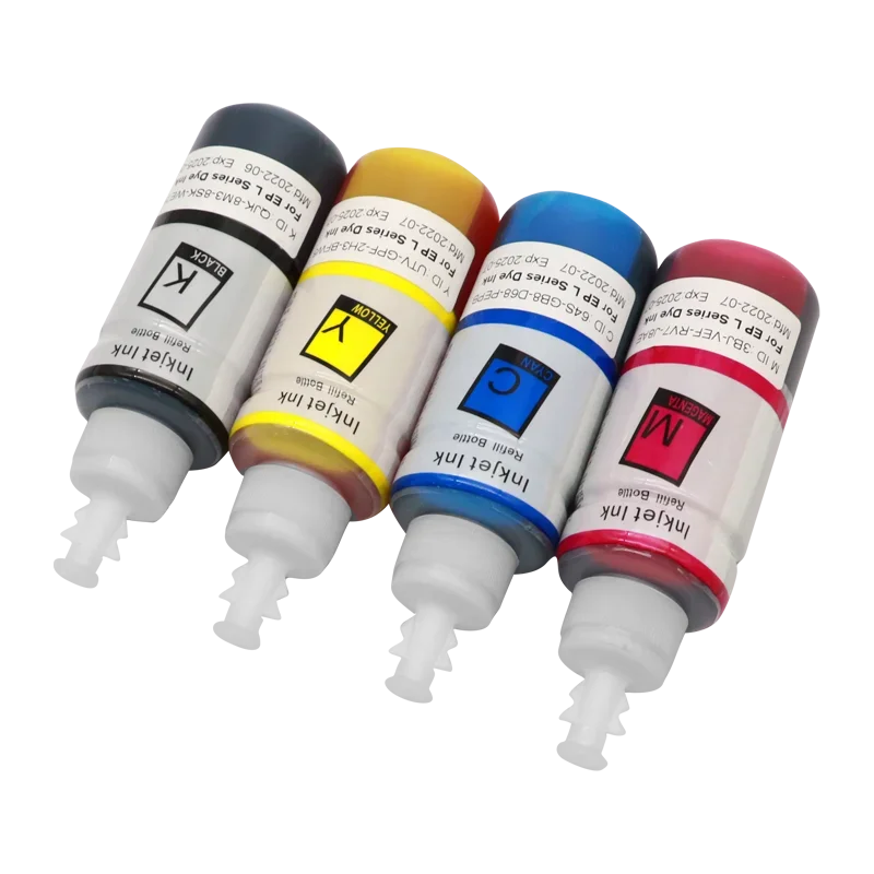 4pcs/6pcs 674 Ink For Epson L805 L801 L1800 L800 L810 L850 R330 R230 270 1390 T50 Printer Filling Continuous Supply Ink Dye Ink